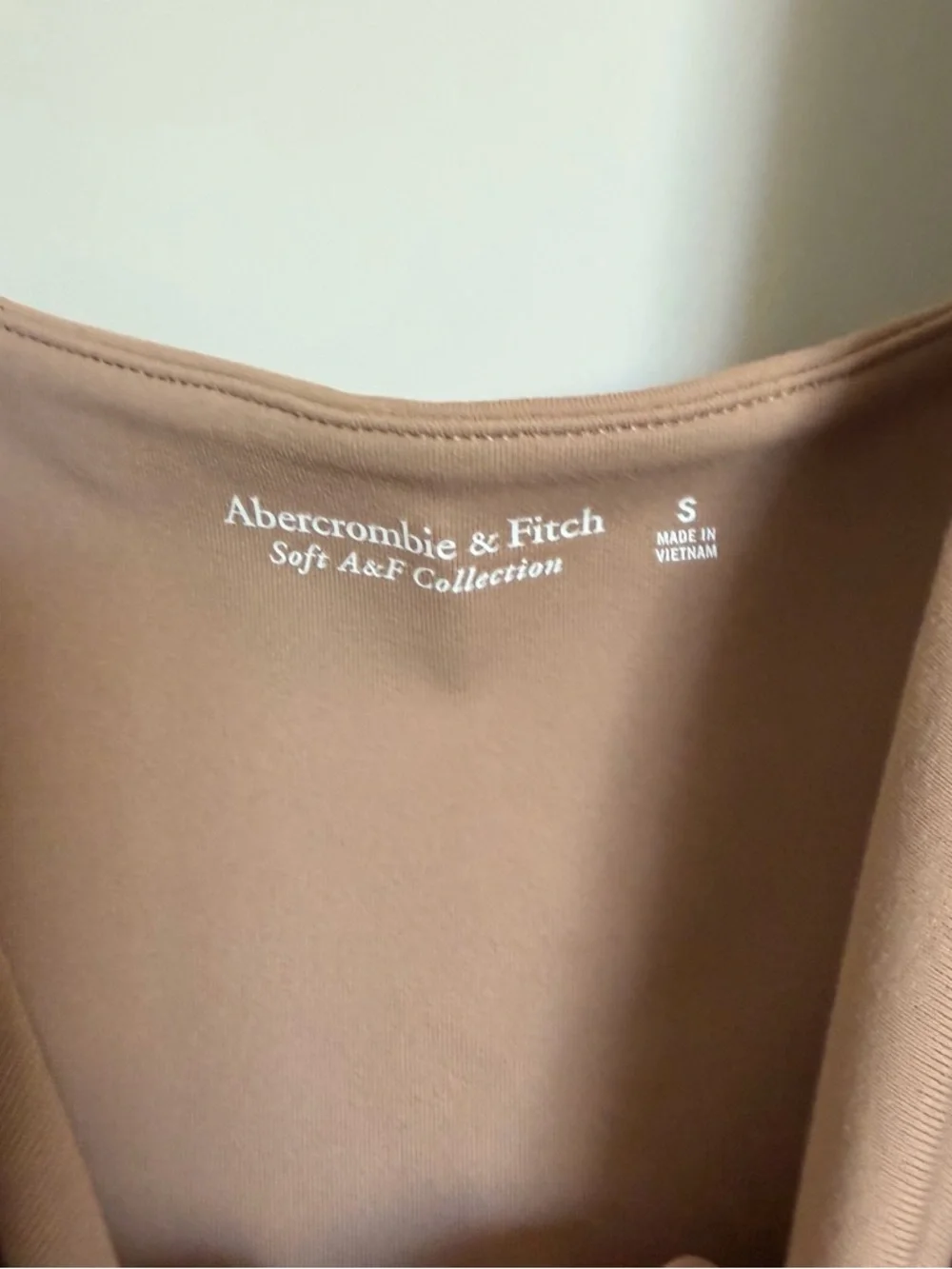 Abercrombie and Fitch Square Neck Nude  Bodysuit - Picture 2 of 3